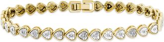 The Diamond Store Heart Tennis Bracelet Lab Diamond 0.15ct in 18K Gold Vermeil