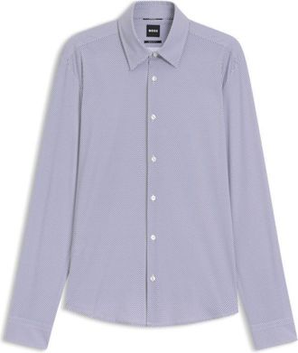 BOSS Printed regular-fit shirt in performance-stretch jersey
