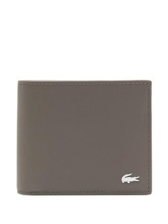 Lacoste medium fg leather bi-fold wallet - Brown