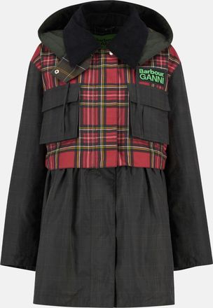 Barbour X Ganni Tartan Peplum Wax