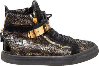 Giuseppe Zanotti Printed Snakeskin Sneakers - 10s