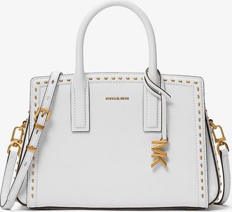 Michael Kors Laila Small Studded Leather Satchel