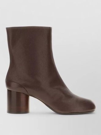 Maison Margiela nappa leather tabi boots ankle block heel