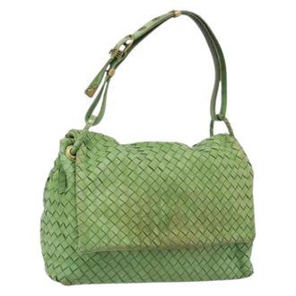 Bottega Veneta Pre-owned Shoulder Bags, female, Green, Size: ONE SIZE Pre-owned Vintage Shoulder Bag