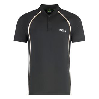 HUGO BOSS Hugo, Polo Shirts, male, Black, Size: 2XL Technical Fabric Polo Shirt