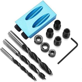 OEM 2 Juegos De 14 Herramientas Para Uniones De Madera, Kit De Perforaci&oacute;n De Agujeros Ocultos De 15 Grados, Gu&iacute;as De Perforaci&oacute;n Inclinadas, Di&aacute;metro: 6 