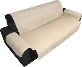 OEM Funda Para Sof&aacute; - 55 Cm - Antimanchas - Acolchada - Crema - 1 Plaza