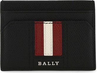 Bally Black Leather Thar Card Holder