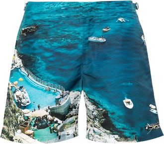 Orlebar Brown Bulldog Photographic swim shorts - men - Polyester/Polyester - 30 - Blue