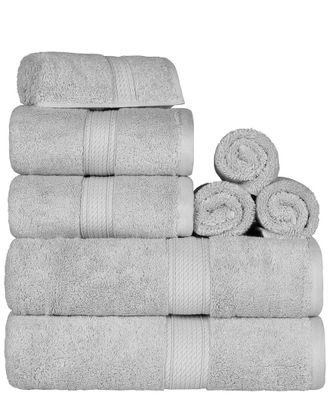 Superior Highly Absorbent 8Pc Ultra Plush Solid Egyptian Cotton Towel Set