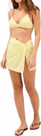 Vix Karen Mini Pareo Skirt In Lemonade