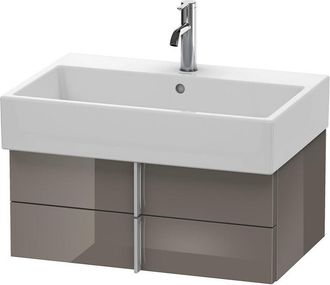 Duravit Duravit Vero Air Mueble De Pared 68,4 X 43,1 Cm, 2 Cajones, Para Vero Air 235070, Color (frente/cuerpo): Laca De Color Gris Franela De Alto Brillo - V