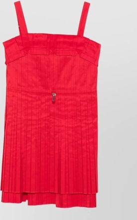 Fendi drawstring waist mini dress square neckline