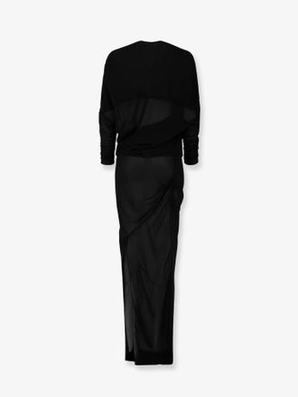 Entire studios Sheer Polyester Robe Dress - Black