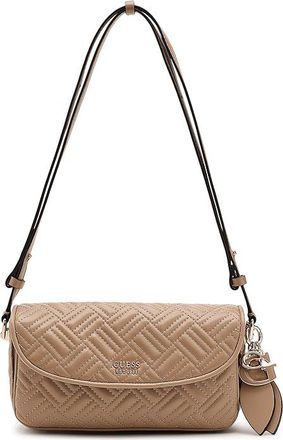 Guess Sally Convertible Crossbody Flap Cross Body Womens Handbags Beige, Polyurethane