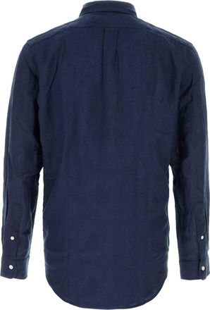 Polo Ralph Lauren Mens Shirt Navy Linen