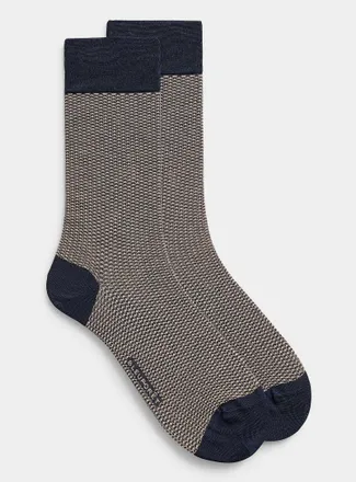 Bleufor&ecirc;t Mens Caviar-weave lisle dress socks