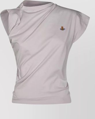 Vivienne Westwood cap sleeves top draped detail style