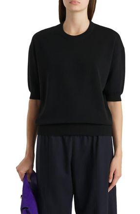 Khaite Davin Short Sleeve Cashmere Sweater in Black at Nordstrom, Size X-Small