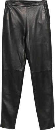 Romeo Gigli 1990s leren broek - Zwart