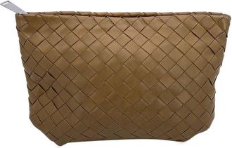 Bottega Veneta Beige Leather Clutch Pouch (Authentic Pre-Loved)