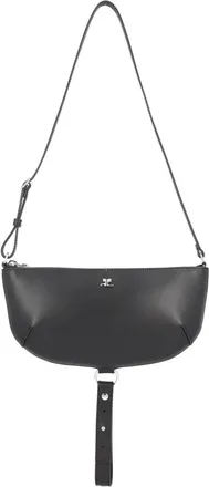 Courr&egrave;ges Womens Holy Eclipse Bag Black Calf Leather Handbags Hand