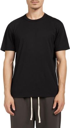 Les Tien Lightweight Binded Neck Tee in Jet Black at Nordstrom, Size Xx-Large