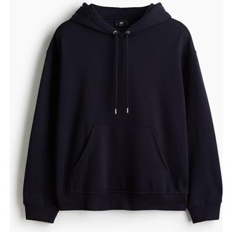 H&M Loose Fit Hoodie in Navy Blue at Nordstrom, Size Xxx-Large