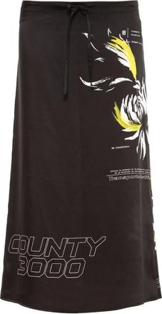 Marcelo Burlon Stijlvolle Zwarte Rok - Dames - Midirokken - Zwart - XS - Rokken