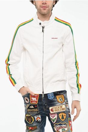 Dsquared2 Cotton Jacket with Contrasting side Bands size 46
