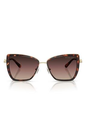 Michael Kors Sea Island 55mm Gradient Butterfly Sunglasses in Luggage Tortoise /Brown at Nordstrom