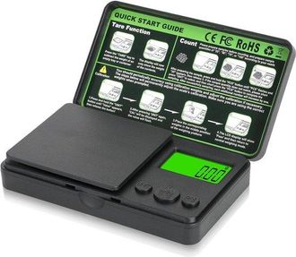 OEM Balanza De Cocina Digital - Balanza De Precisi&oacute;n - Pesaje Exacto - Precisi&oacute;n En Miligramos - 1000 G - Plateada