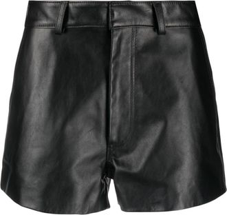 GCDS thigh-length leather shorts - men - Leather - S - Black