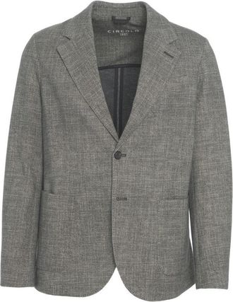 Circolo 1901 Textured Single-Breasted Blazer With Patch Pockets