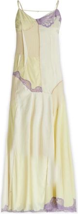 Sportmax Donald Maxi Jurk - Dames - Maxi kleedjes - Geel - XS - Katoen - Kleedjes