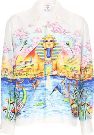 Casablanca White Graphic Print Shirt