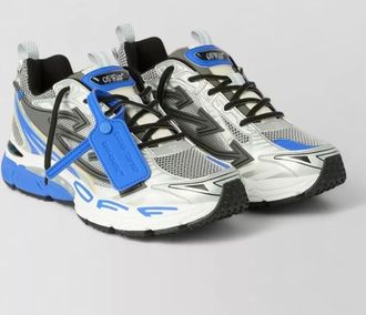 Off-white mesh panel low-top sneakers