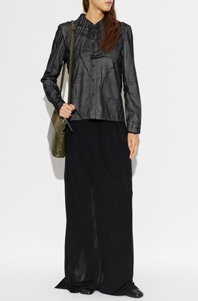 Maison Margiela Long Skirt With A Slit, Womens, Black