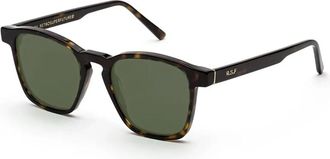 Retro Superfuture Groene zonnebril unieke stijl - unisex - Zonnebrillen - Bruin - 50 MM - Accessoires