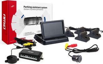 OEM Kit De Sensores De Estacionamiento Tft02 De 4,3 Con C&aacute;mara Hd-307-ir, 4 Sensores, Color Negro, Para Cami&oacute;n