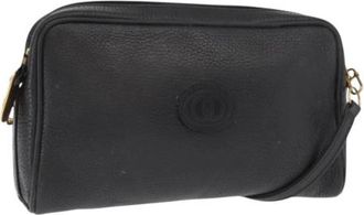 Gucci Pre-owned Cross Body Bags, female, Black, Size: ONE SIZE Pre-owned Leather Crossbody Bag