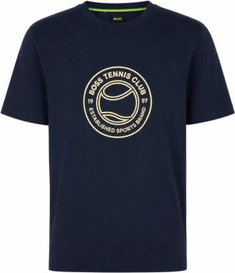 HUGO BOSS Tennis Club T-shirt - Heren - T-shirts - Blauw - M - Katoen - Tops