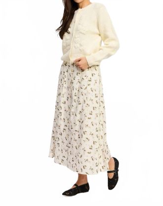 En Saison Hannah Long Sleeve Cardigan In Cream