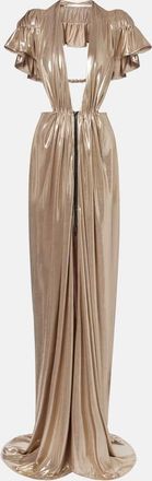 Maticevski Abito lungo Latitude arricciato con volant