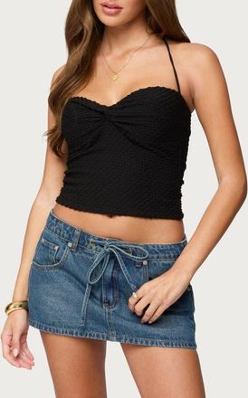 Edikted Zoee Halter Top in Black at Nordstrom, Size X-Small