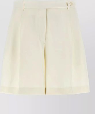 Brioni silk pleated tailored shorts