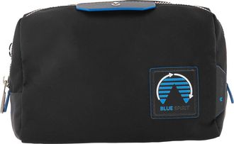 Montblanc Montblanc Black Blue Spirit Medium Nylon & Leather Trim Case - Luxury Washbags