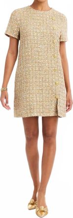 Mestiza New York Isolde Mini Dress In Gold Sparkle Tweed