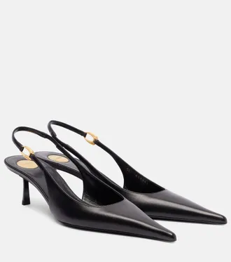 Saint Laurent Vendome 50 leather slingback pump