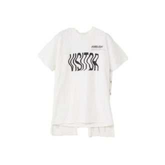 AMBUSH Hinterhalt wei&szlig;er Cape T -Shirt